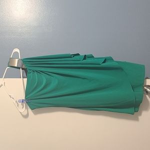 Le Chateau Green One Shoulder Drape Cocktail/Formal Dress Size Medium